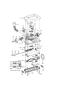 Hood / Wheels / Agitator parts for Hoover Upright Vacuum C1712-900 from AppliancePartsPros.com