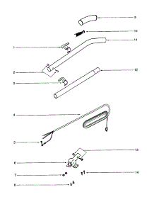 Handle parts for Eureka Upright Vacuum C2094FB from AppliancePartsPros.com