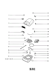 Base parts for Eureka Upright Vacuum C2094G from AppliancePartsPros.com