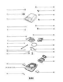 Base parts for Eureka Upright Vacuum C2132A from AppliancePartsPros.com