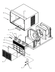 Outer Case & Front Assembly parts for Caloric Room Air Conditioner C213B/P1184303R from AppliancePartsPros.com