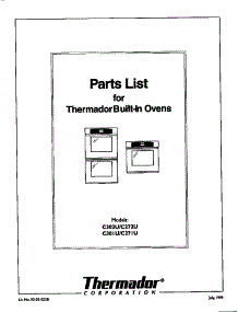Cover parts for Thermador Electric Wall Oven C272UB from AppliancePartsPros.com