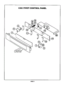 C301 Pivot Control Panel parts for Thermador Electric Wall Oven C272UW from AppliancePartsPros.com