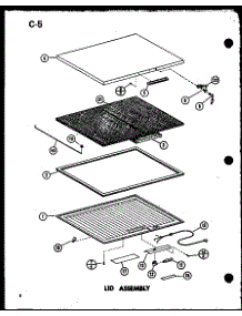 Lid Assembly parts for Amana Chest Freezer C28B-1/P73980-38W from AppliancePartsPros.com