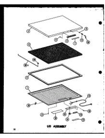 Lid Assembly (Ec11f / P60240-8W) (Ec11f-C / P60240-8Wc) (Ec11f-Ag / P60240-8Wg) (Ec11f-A / P60240-8Wa) (Ec15f-C / P60240-9Wc) (Ec15f / P60240-9W) (Ec15f-A / P60240-9Wa) (Ec15f-Ag / P60240-9Wg) (Ec19f / P60240-10W) (Ec19f-C / P60240-10Wc) (Ec19f-Ag / P60240-10Wg) (Ec19f-A / P6024 parts for Amana Chest Freezer C28F-C/P60240-7WC from AppliancePartsPros.com