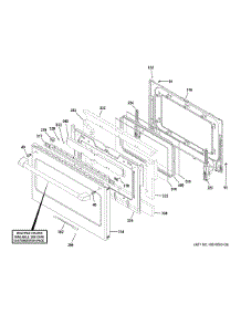 Lower Door parts for Ge Range C2S950P2M2S1 from AppliancePartsPros.com