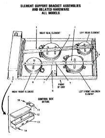 Element Support Bracket Assemblies parts for Thermador Electric Cooktop C30 from AppliancePartsPros.com