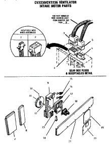 Ventilator Intake Motor parts for Thermador Electric Cooktop C30 from AppliancePartsPros.com