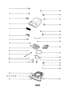 Base parts for Eureka Upright Vacuum C4046F from AppliancePartsPros.com