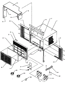Front & Outer Case Assembly parts for Caloric Room Air Conditioner C52B/P1184001R from AppliancePartsPros.com