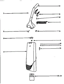 Upper Handle Assy. parts for Eureka Upright Vacuum C6446BT from AppliancePartsPros.com