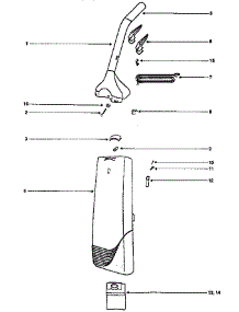 Handle And Bag Housing parts for Eureka Upright Vacuum C6446DT from AppliancePartsPros.com