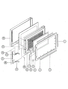 Microwave Door parts for Amana Countertop Microwave C64TMA from AppliancePartsPros.com