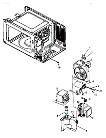 Interior Elec Components parts for Amana Countertop Microwave C65T-P1154501M from AppliancePartsPros.com