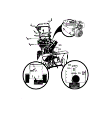 Decals parts for Craftsman Gas Snowblower C950524312A from AppliancePartsPros.com
