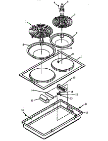 Cooktop Module parts for Amana Electric Cooktop CAKDH5W-P1154404S from AppliancePartsPros.com