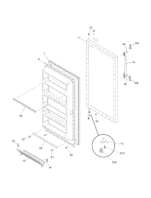 Door parts for Crosley Refrigerator CALR17LW1 from AppliancePartsPros.com