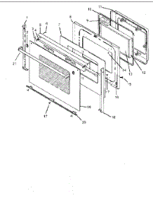 Oven Door Assembly parts for Amana Electric Range CARDS801E-P1131932NE from AppliancePartsPros.com