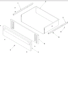 Storage Drawer Assembly parts for Amana Electric Range CARDS801E-P1131936NE from AppliancePartsPros.com