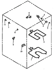 Electric Components parts for Amana Electric Range CARH664E-P1142622NE from AppliancePartsPros.com