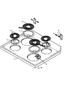 Main Top Assembly parts for Amana Electric Range CARR589L/P1142453NL from AppliancePartsPros.com
