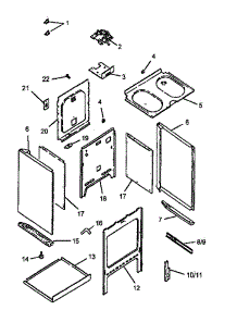 Cabinet parts for Amana Electric Range CARR630W/P1143409NW from AppliancePartsPros.com