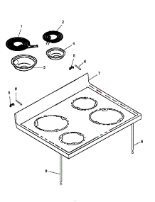 Main Top parts for Amana Electric Range CARR630W/P1143409NW from AppliancePartsPros.com