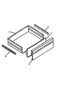 Storage Drawer parts for Amana Electric Range CARR630W/P1143479NW from AppliancePartsPros.com