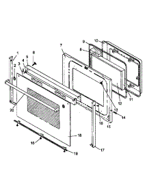 Oven Door parts for Amana Electric Range CARS637E-P1130646NE from AppliancePartsPros.com