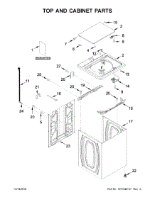Top And Cabinet Parts parts for Crosley Washer CAW11544EW2 from AppliancePartsPros.com