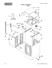 Top And Cabinet Parts parts for Crosley Washer CAW12444XW0 from AppliancePartsPros.com