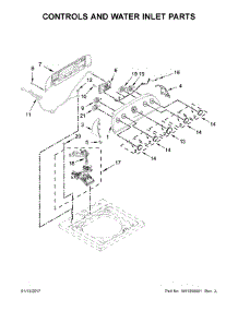 Controls And Water Inlet Parts parts for Crosley Washer CAW35114GW0 from AppliancePartsPros.com