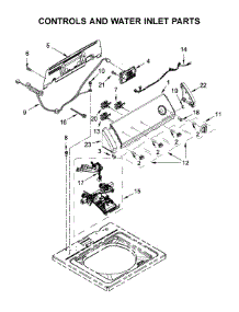Controls And Water Inlet Parts parts for Crosley Washer CAW38125HW0 from AppliancePartsPros.com