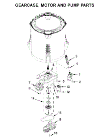 Gearcase, Motor And Pump Parts parts for Crosley Washer CAW38125HW0 from AppliancePartsPros.com