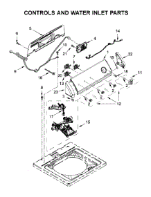 Controls And Water Inlet Parts parts for Crosley Washer CAW38125HW1 from AppliancePartsPros.com
