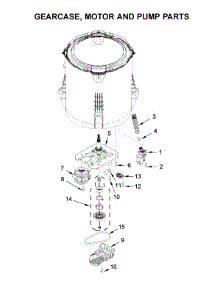 Gearcase, Motor And Pump Parts parts for Crosley Washer CAW38125HW1 from AppliancePartsPros.com