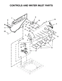 Controls And Water Inlet Parts parts for Crosley Washer CAW42114GW2 from AppliancePartsPros.com