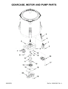 Gearcase, Motor And Pump Parts parts for Crosley Washer CAW8350EW2 from AppliancePartsPros.com