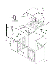 Top And Cabinet Parts parts for Crosley Washer CAW9244DW0 from AppliancePartsPros.com