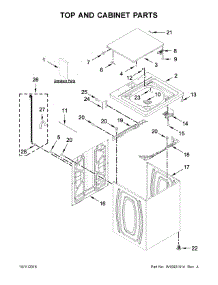 Top And Cabinet Parts parts for Crosley Washer CAW9352EW2 from AppliancePartsPros.com