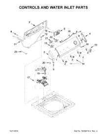 Controls And Water Inlet Parts parts for Crosley Washer CAW9352EW2 from AppliancePartsPros.com