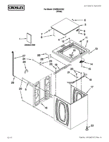 Top And Cabinet Parts parts for Crosley Washer CAW9444XQ2 from AppliancePartsPros.com