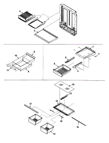 Refrigerator Shelving parts for Crosley Bottom-Mount Refrigerator CB22G6W-PCB22G600W0 from AppliancePartsPros.com
