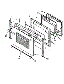 Oven Door Assembly parts for Amana Electric Range CC12HRW1-P1133372N from AppliancePartsPros.com