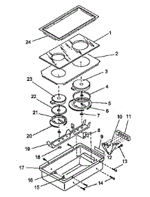 Glass Cooktop Module - Cc13e / W parts for Amana Electric Range CC12HRW1-P1133372N from AppliancePartsPros.com