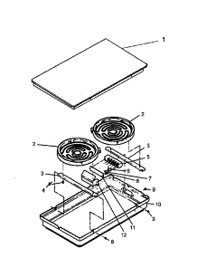 Glass Top Module - Cc14 parts for Amana Electric Range CC12HRW1-P1133372N from AppliancePartsPros.com