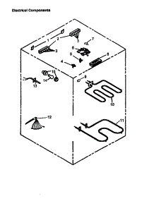 Electrical Components parts for Amana Electric Range CC13E-P1133348N from AppliancePartsPros.com