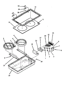 Cooktop (Cc12hre / P1172301) (Cc12hrw / P1172302) parts for Amana Electric Range CC13E-P1155203 from AppliancePartsPros.com