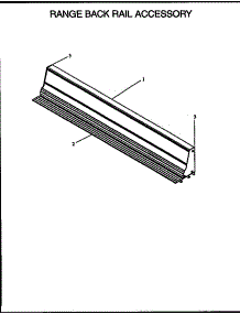 Range Back Rail Accessory parts for Amana Electric Range CC24/P1133332N from AppliancePartsPros.com