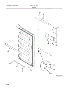 Door parts for Crosley Upright Freezer CCFU17M1TW2 from AppliancePartsPros.com